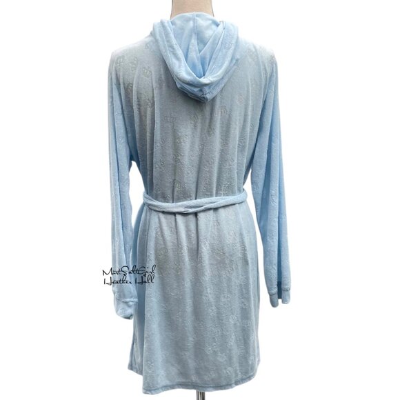 Juicy Couture Light Blue Hooded Robe with Loungewear Robe Large/XL - Picture 5 of 7